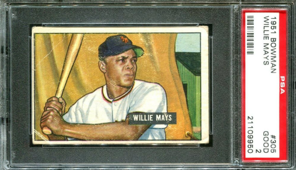 1951 Bowman #305 Willie Mays Rookie Card